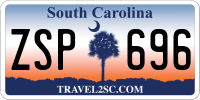 SC license plate ZSP696