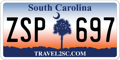 SC license plate ZSP697