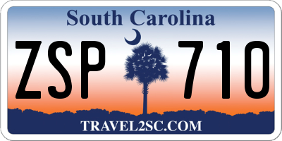 SC license plate ZSP710