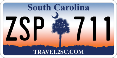 SC license plate ZSP711