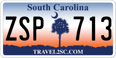 SC license plate ZSP713