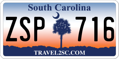 SC license plate ZSP716