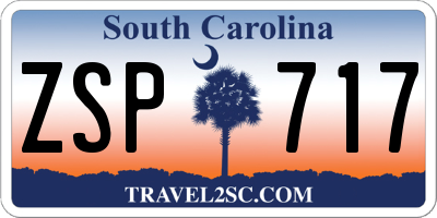 SC license plate ZSP717