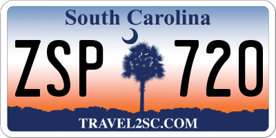 SC license plate ZSP720
