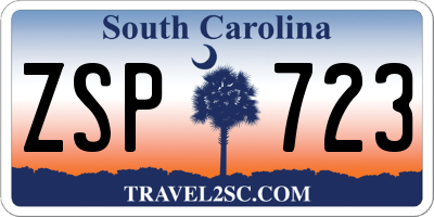 SC license plate ZSP723