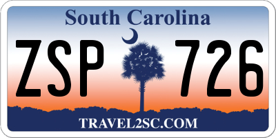 SC license plate ZSP726