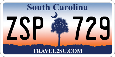 SC license plate ZSP729