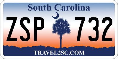 SC license plate ZSP732