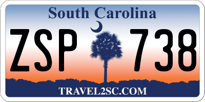 SC license plate ZSP738