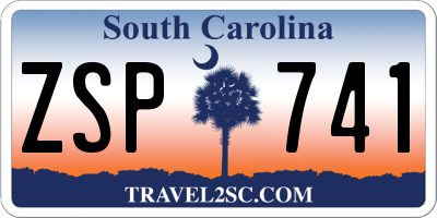 SC license plate ZSP741