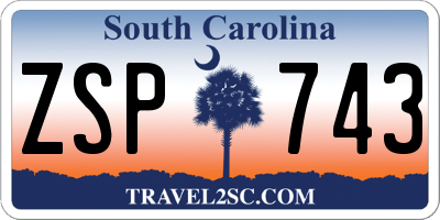 SC license plate ZSP743