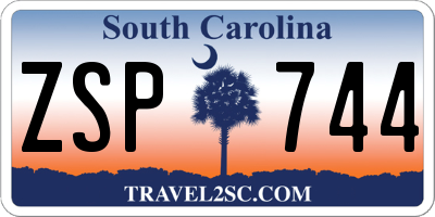 SC license plate ZSP744