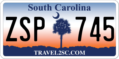 SC license plate ZSP745