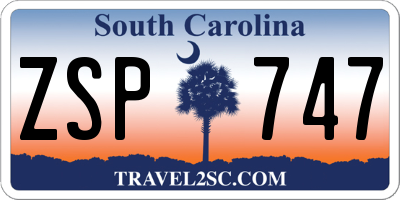 SC license plate ZSP747