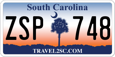 SC license plate ZSP748