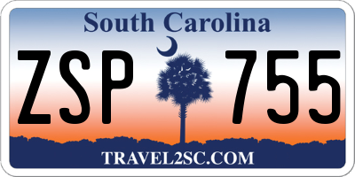 SC license plate ZSP755