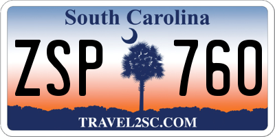 SC license plate ZSP760