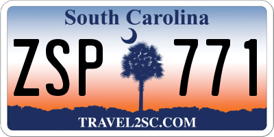 SC license plate ZSP771