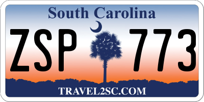 SC license plate ZSP773