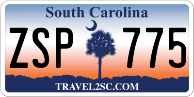 SC license plate ZSP775