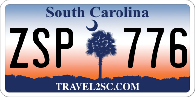SC license plate ZSP776