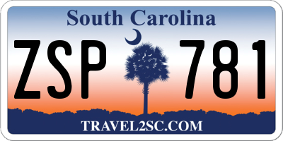 SC license plate ZSP781