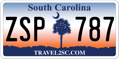 SC license plate ZSP787