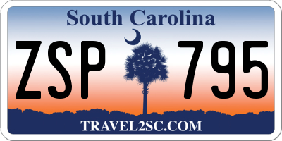 SC license plate ZSP795