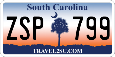 SC license plate ZSP799