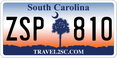 SC license plate ZSP810