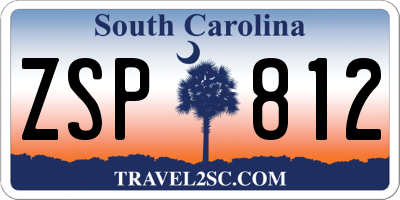 SC license plate ZSP812