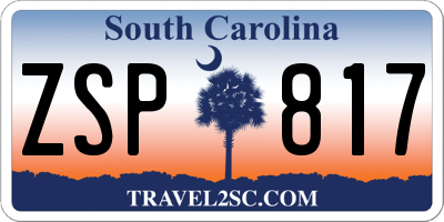 SC license plate ZSP817