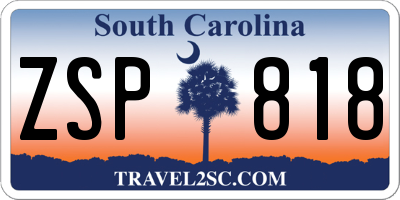SC license plate ZSP818