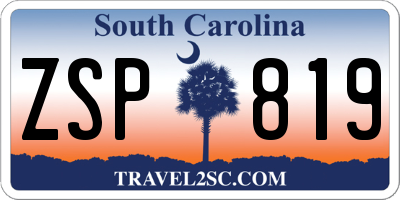 SC license plate ZSP819