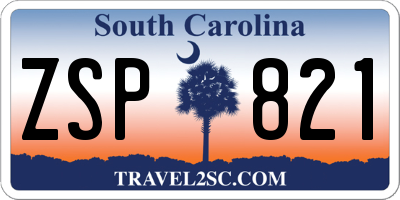 SC license plate ZSP821