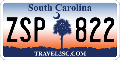 SC license plate ZSP822