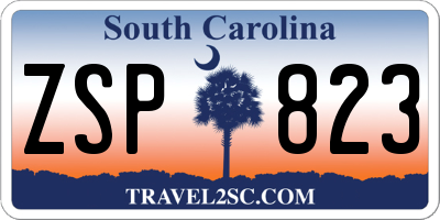 SC license plate ZSP823