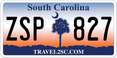 SC license plate ZSP827