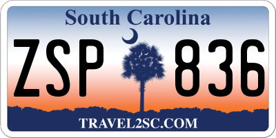 SC license plate ZSP836