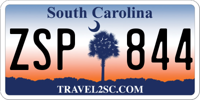 SC license plate ZSP844
