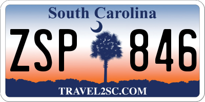 SC license plate ZSP846