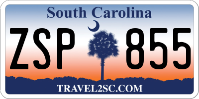SC license plate ZSP855