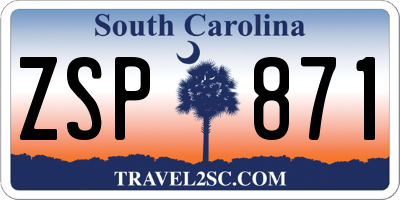 SC license plate ZSP871