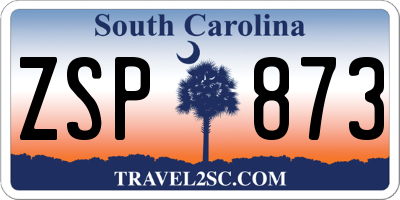 SC license plate ZSP873