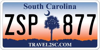 SC license plate ZSP877