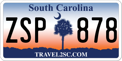 SC license plate ZSP878