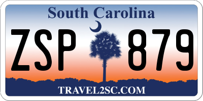 SC license plate ZSP879