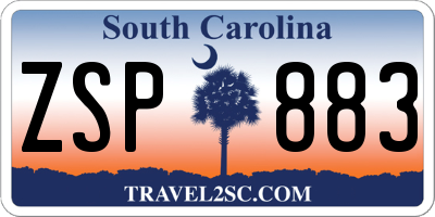 SC license plate ZSP883