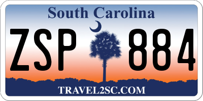 SC license plate ZSP884