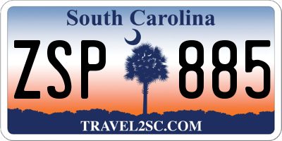 SC license plate ZSP885